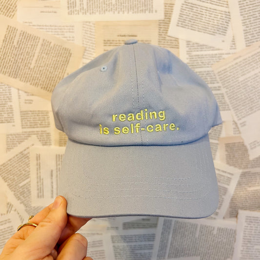 Cap | reading is self-care (light blue)