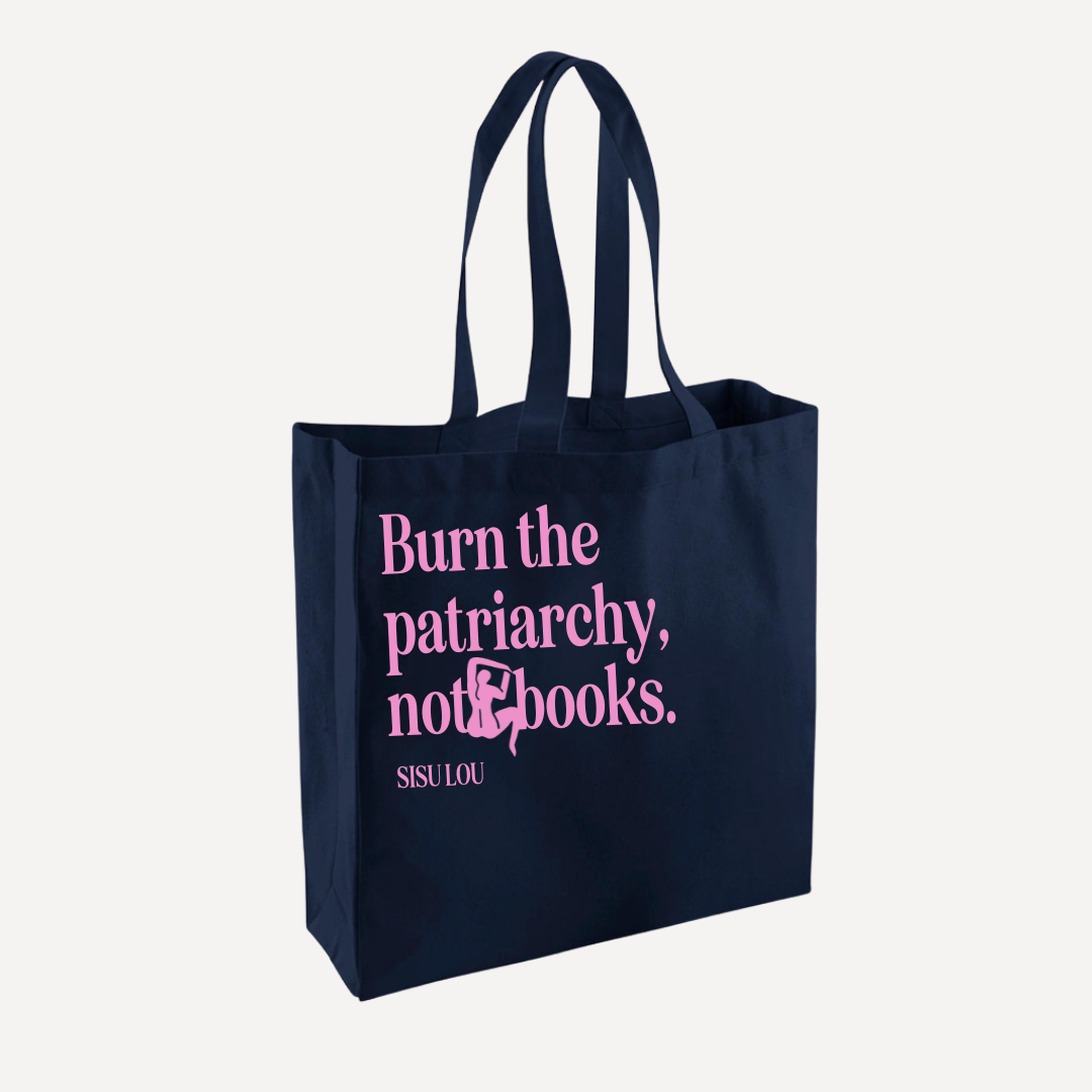 Beutel | Burn the patriarchy, not books (blau)