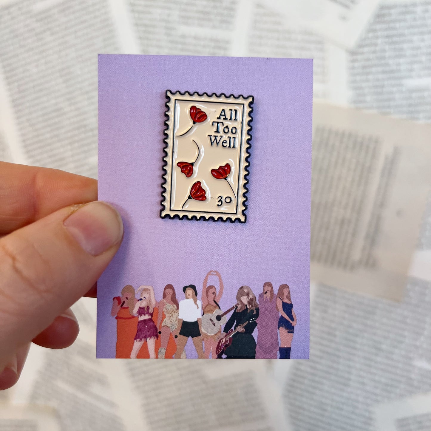 Pin "All Too Well Briefmarke"
