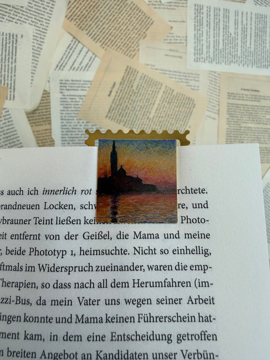 Lesezeichen | Briefmarke (Sonnenuntergang)