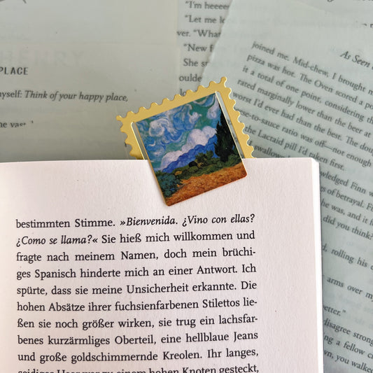 Lesezeichen | Briefmarke (Seerosen)