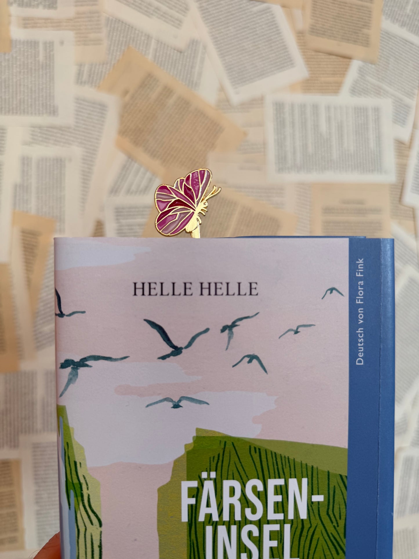 Lesezeichen | Schmetterling pink