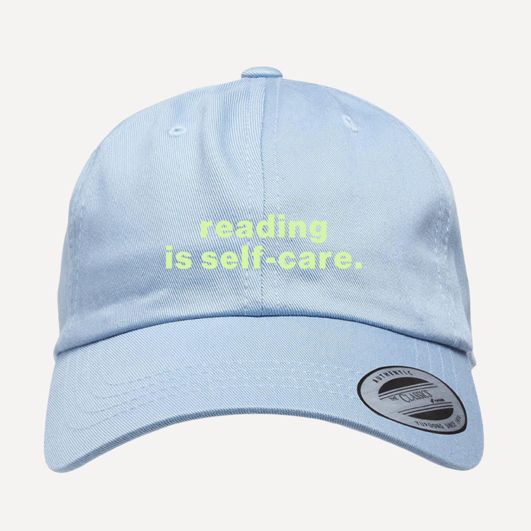 Cap | reading is self-care (light blue)