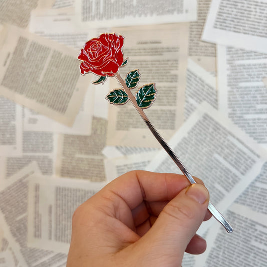 Lesezeichen | Rose (rot)
