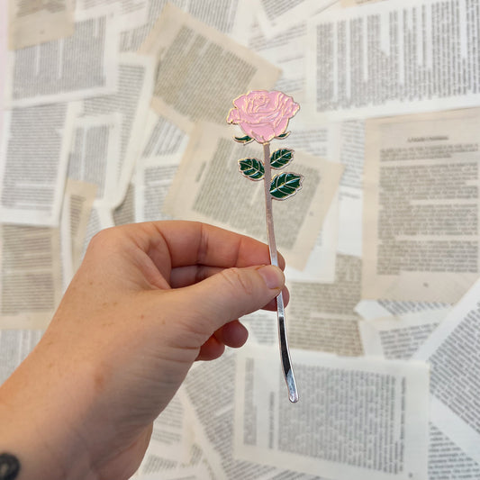 Lesezeichen | Rose (rosa)