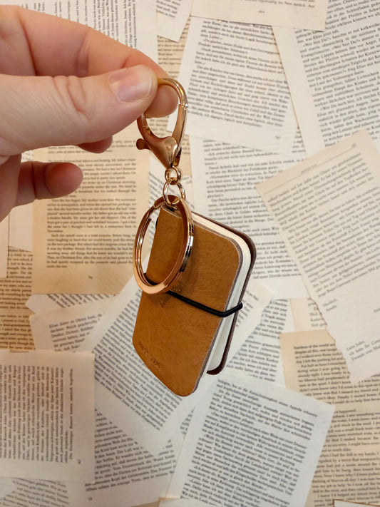 Schlüsselahänger Buch (braun)