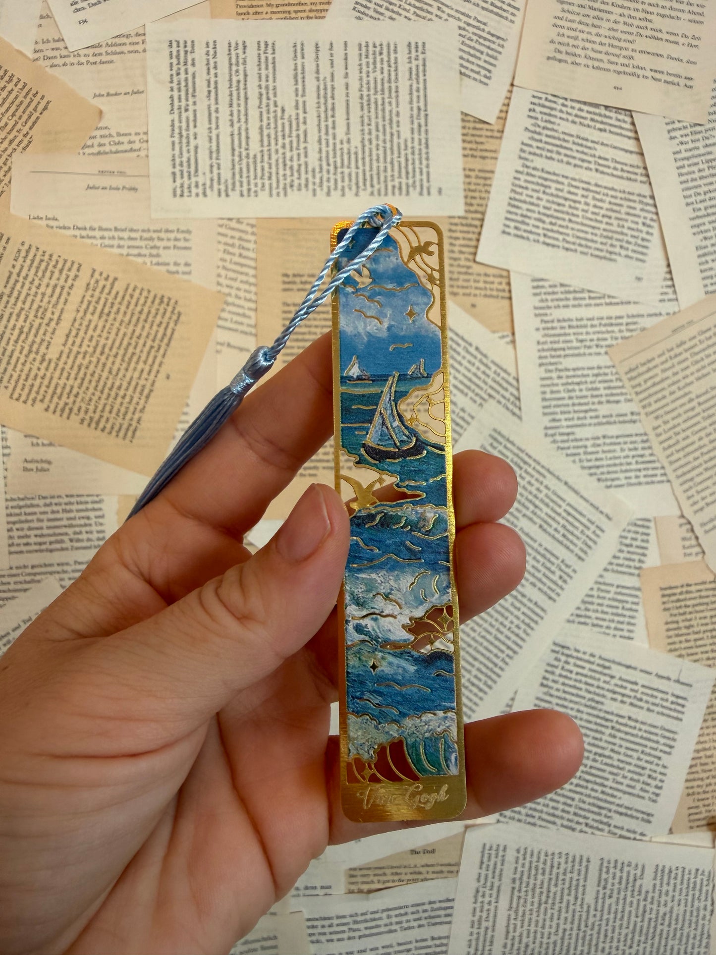 Lesezeichen | Kunstdruck gold