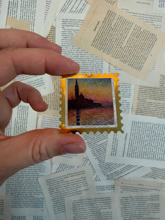 Lesezeichen | Briefmarke (Sonnenuntergang)