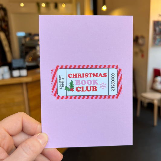 Postkarte "Christmas Book Club"