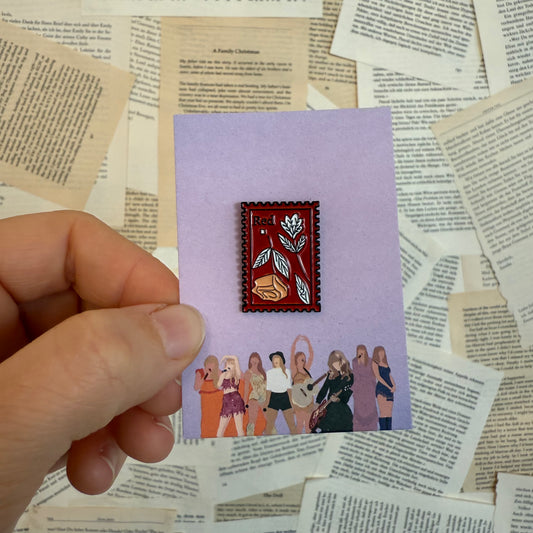 Pin "Briefmarke red"